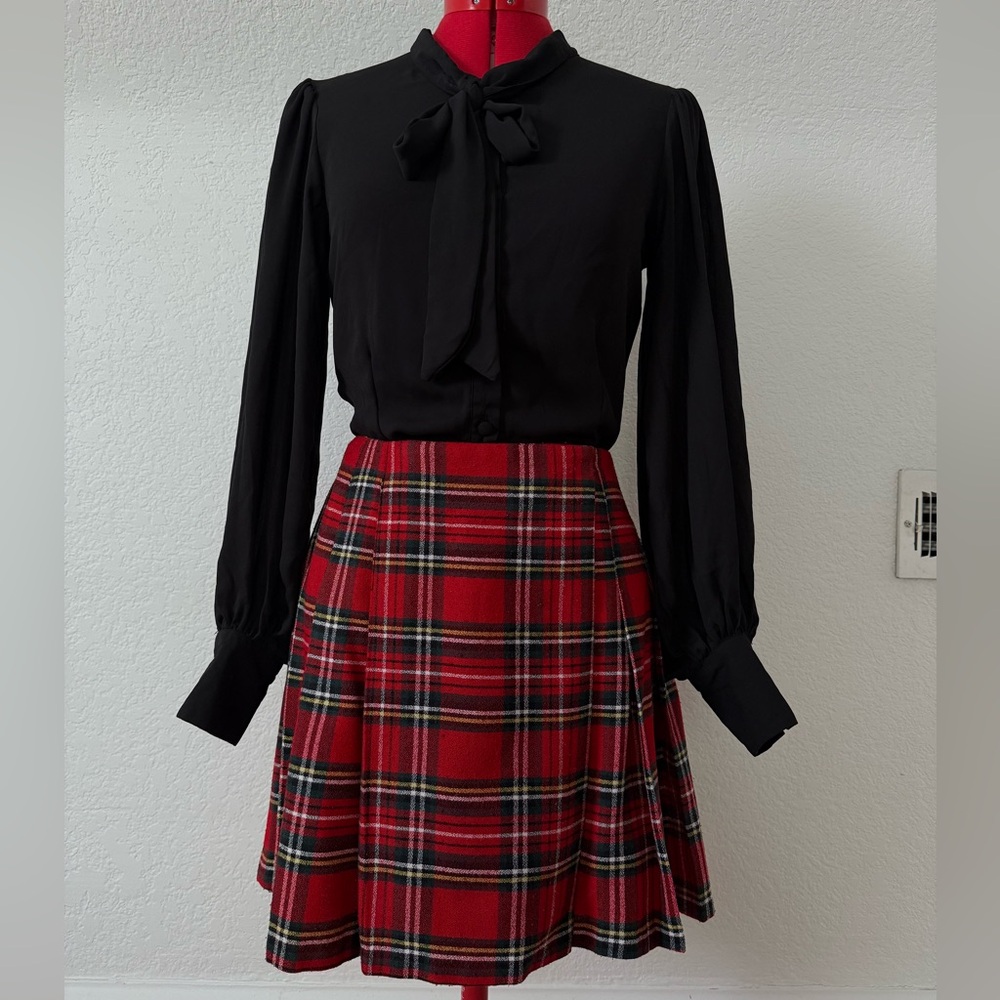 Alternative Black and Red Plaid Skirt
